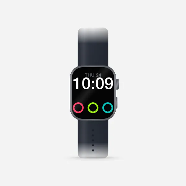Apple Watch SE 3 in Midnight, front view