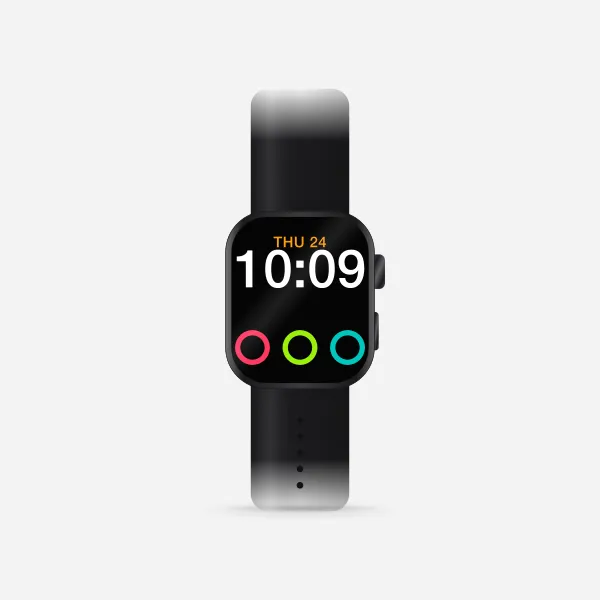 Apple Watch Series 12 in Jet Black, front view
