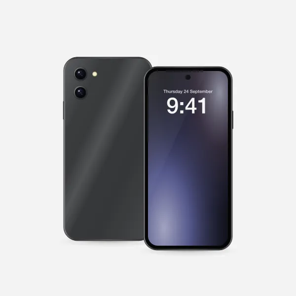 Galaxy A37 in Awesome Charcoal, front view