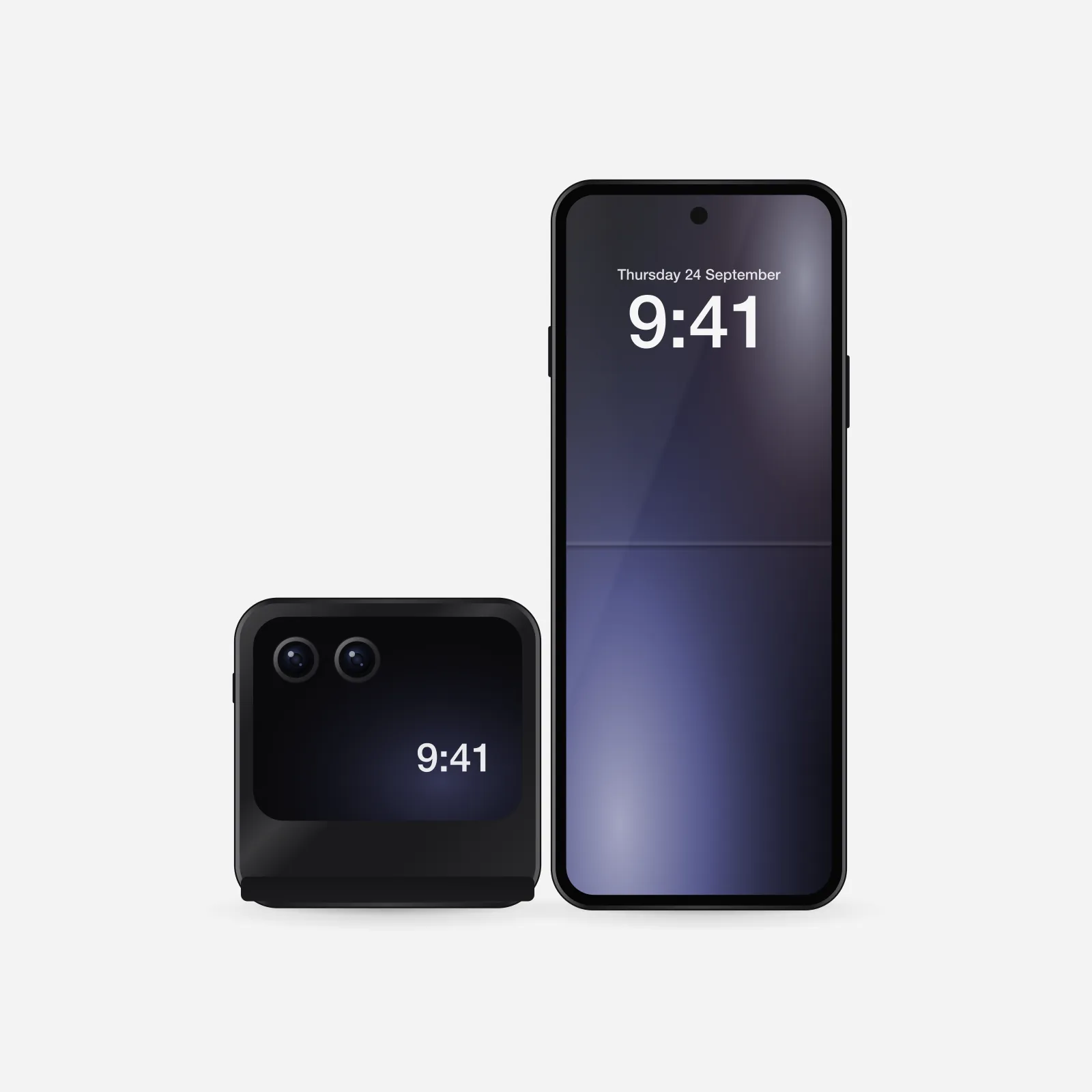 Galaxy Z Flip8 in Jetblack, front view