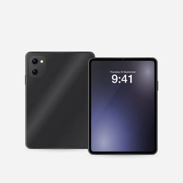 iPad Pro 13″ (M5) in Space Black, front view