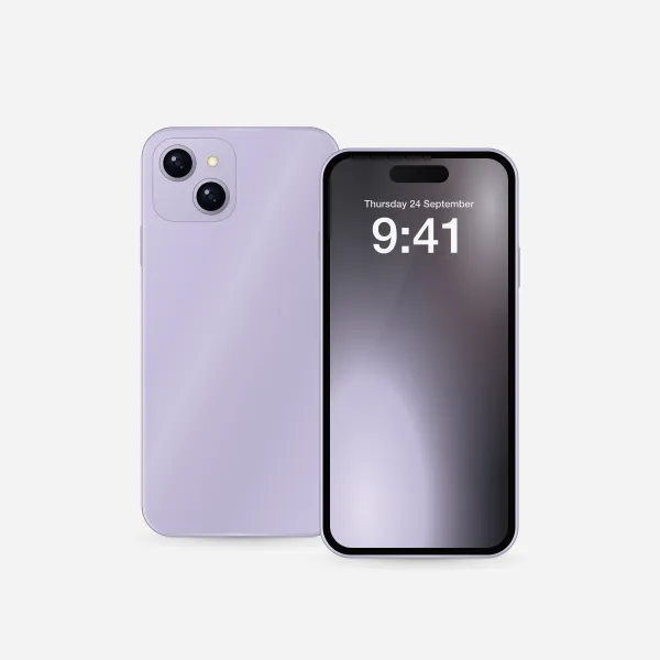 iPhone 17 in Lavender, front view