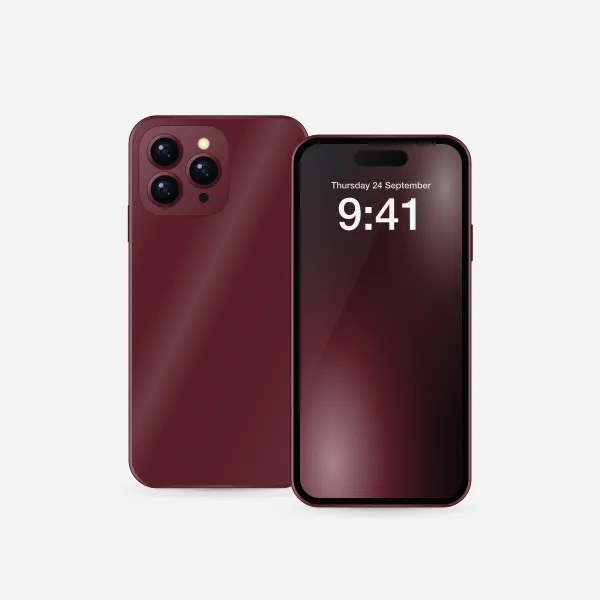 iPhone 18 Pro Max in Burgundy, front view