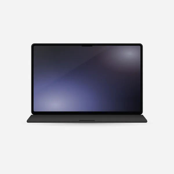 MacBook Pro 14″ (M5) in Space Black, front view