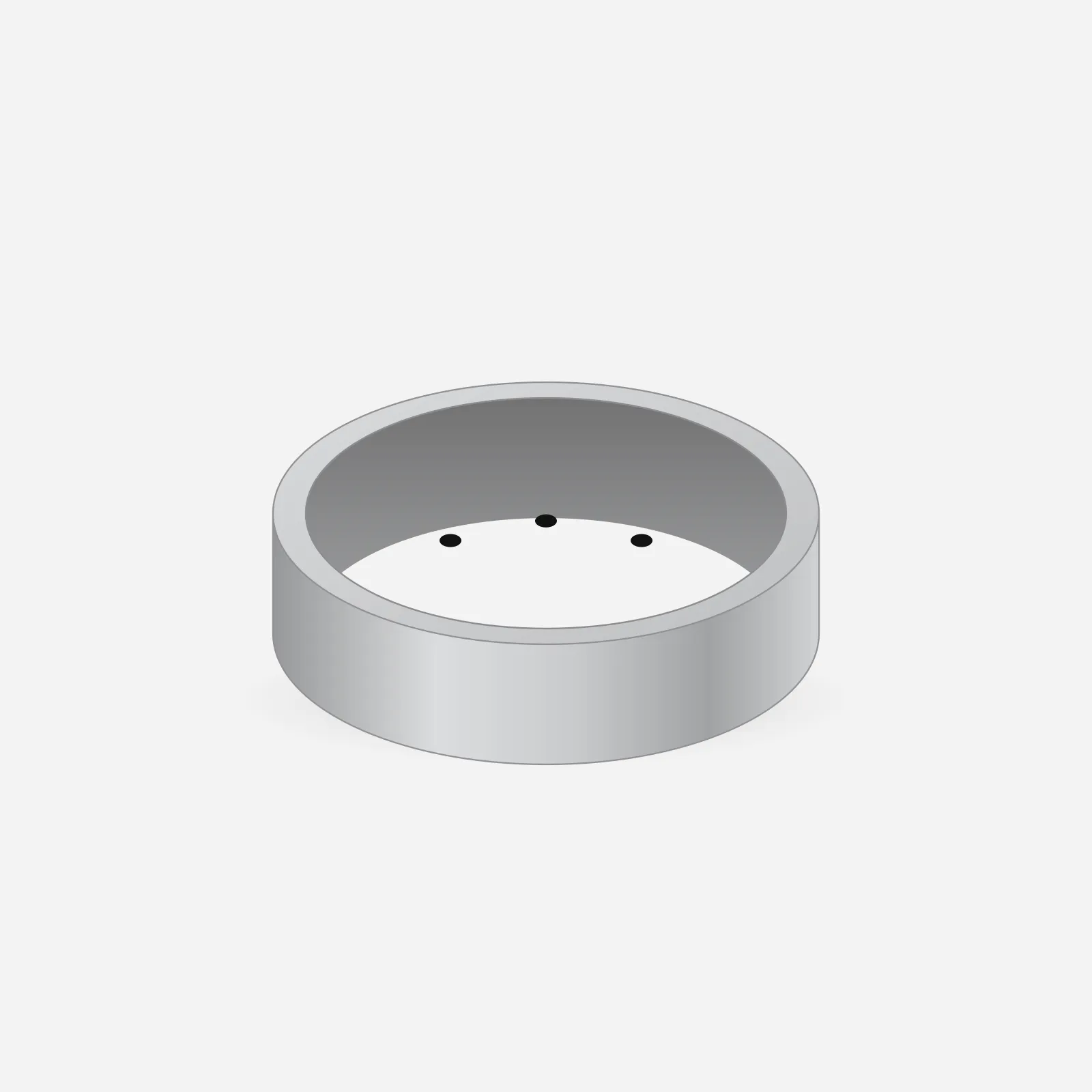 Oura Ring 4 in Silver, front view