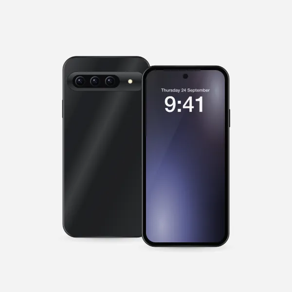 Pixel 11 in Obsidian, front view