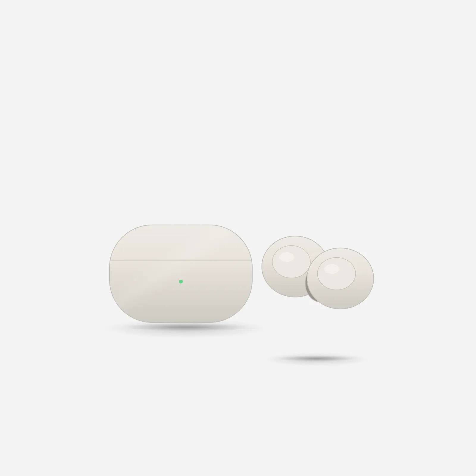 Pixel Buds Pro 2 in Porcelain, front view