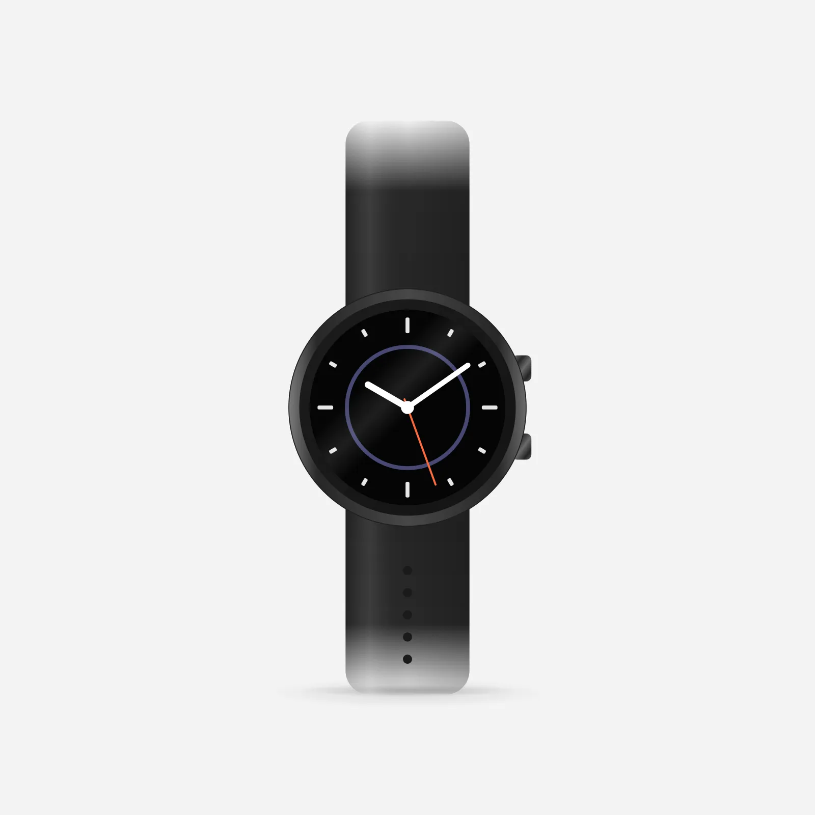 Pixel Watch 4 in Matte Black, front view